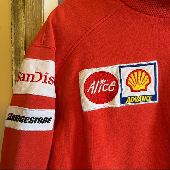 DUCATI Corse Men’s Vintage Pullover Shell Alice SanDisk Bridgestone Patches S - Picture 2 of 10
